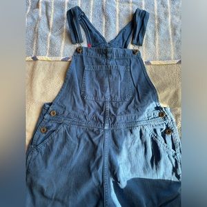 Double knee French blue overalls